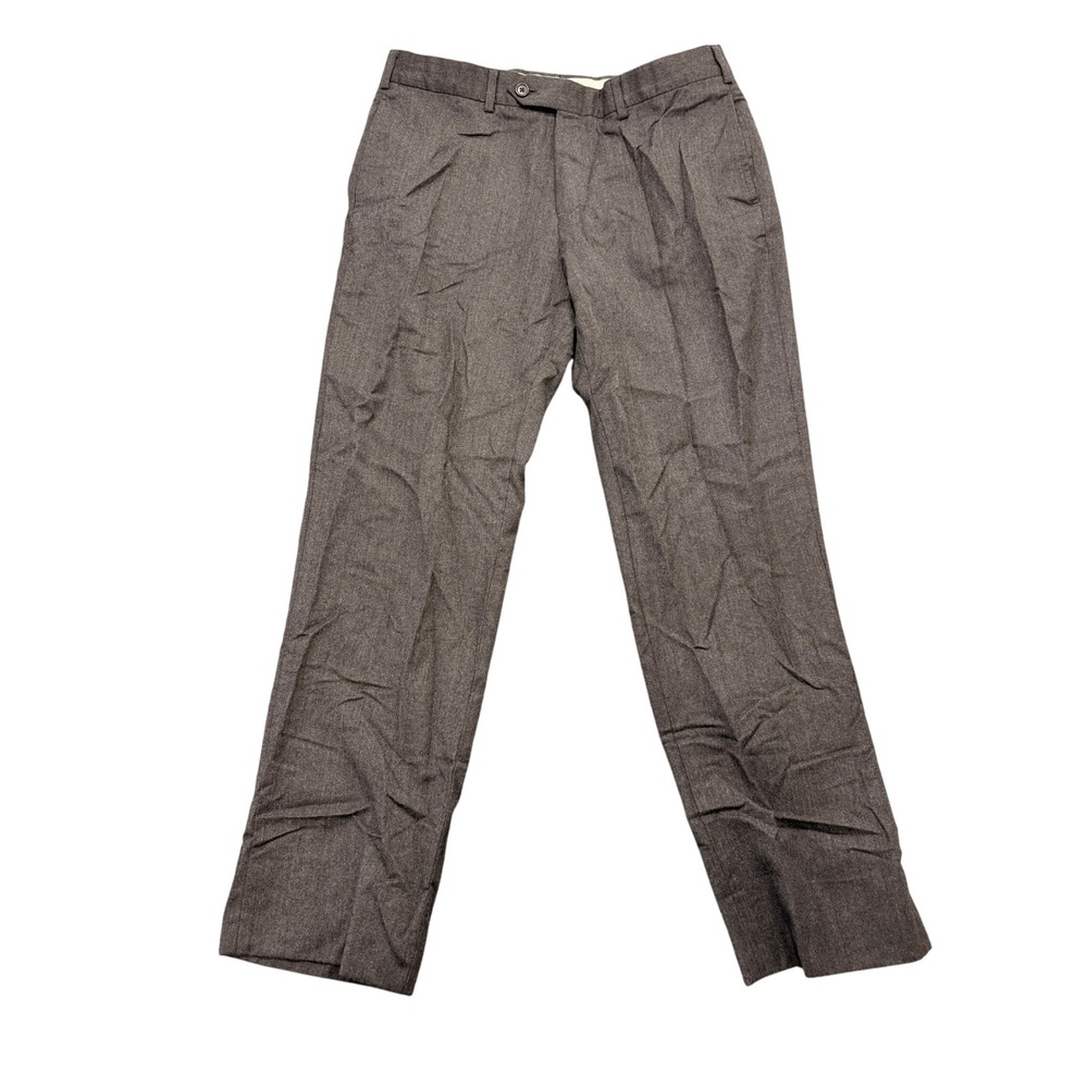 Brooks Brothers Regent Fit Wool Dress Pants Trousers Mens 34x30 Gray Melange